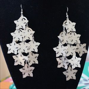 Anthropologie Silver Star Earrings